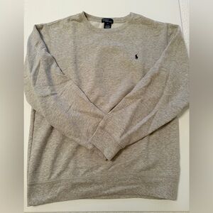 Ralph Lauren Boys Light Heather Gray Crewneck Sweater
